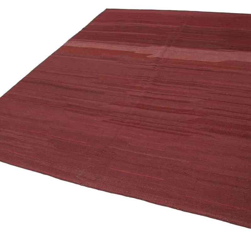 Red New Contemporary Kilim Rug - Z Collection - 7' 7" x 9' 7" (91" x 115") - K0037822