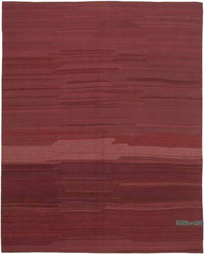 Red New Contemporary Kilim Rug - Z Collection - 7' 7" x 9' 7" (91 in. x 115 in.)