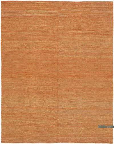 Orange New Contemporary Kilim Rug - Z Collection - 5' 5" x 7'  (65 in. x 84 in.)