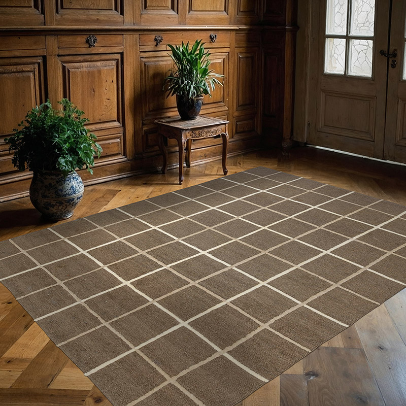 Brown New Handwoven Turkish Kilim Rug - K0037890