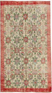 Retro Vintage Turkish Hand-Knotted Rug - 3' 9" x 6' 6" (45" x 78")