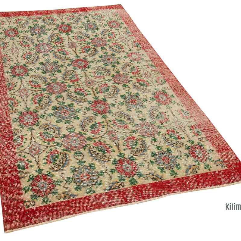 Retro Vintage Turkish Hand-Knotted Rug - 3' 9" x 6' 6" (45 in. x 78 in.) - K0037976