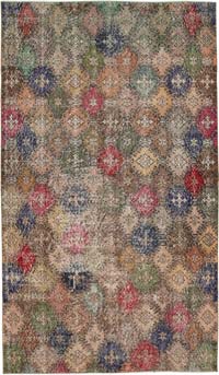 Retro Vintage Turkish Hand-Knotted Rug - 4' 11" x 8' 6" (59" x 102")