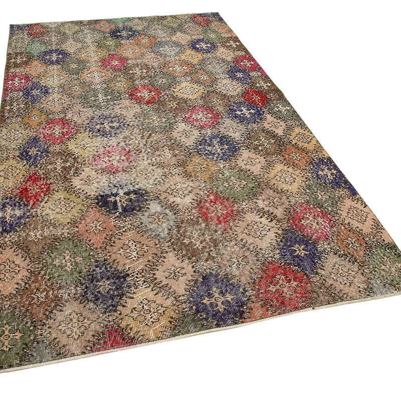 Retro Vintage Turkish Hand-Knotted Rug - 4' 11" x 8' 6" (59" x 102") - K0038002