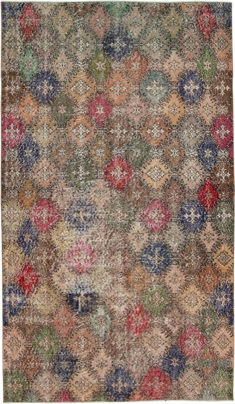 Retro Vintage Turkish Hand-Knotted Rug - 4' 11" x 8' 6" (59" x 102") - K0038002