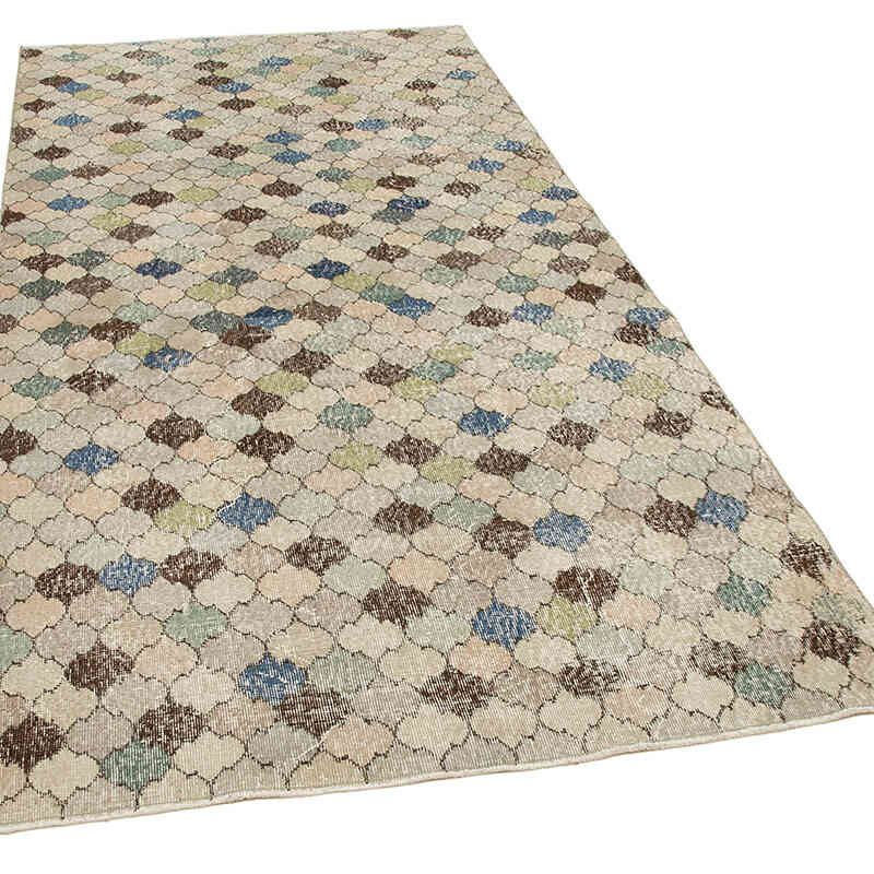 Vintage Turkish Hand-Knotted Rug - 4' 9" x 9' 4" (57" x 112") - K0038003