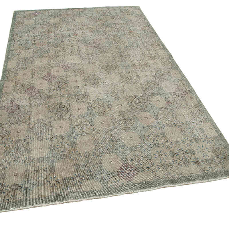 Retro Vintage Turkish Hand-Knotted Rug - 5' 2" x 8' 8" (62 in. x 104 in.) - K0038004