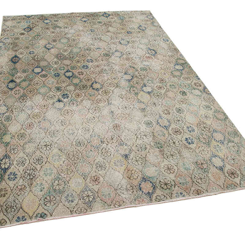Retro Vintage Turkish Hand-Knotted Rug - 5' 5" x 8' 4" (65 in. x 100 in.) - K0038005