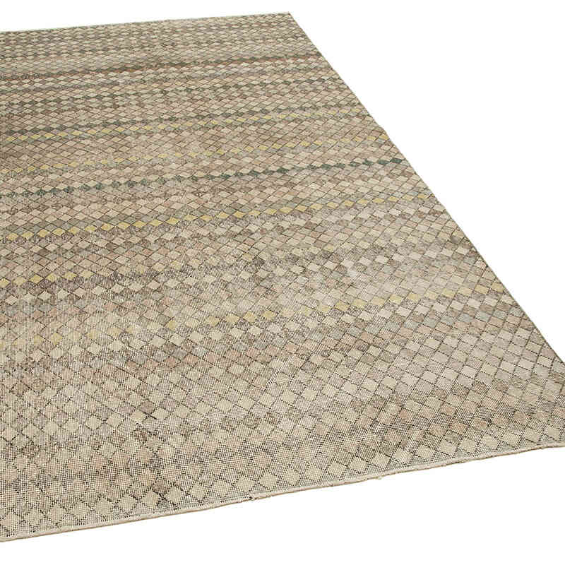 Vintage Turkish Hand-Knotted Rug - 4' 8" x 8' 10" (56" x 106") - K0038009