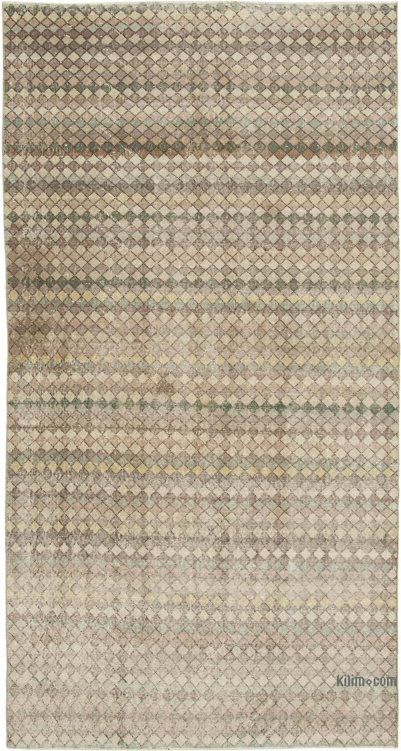 Vintage Turkish Hand-Knotted Rug - 4' 8" x 8' 10" (56" x 106") - K0038009