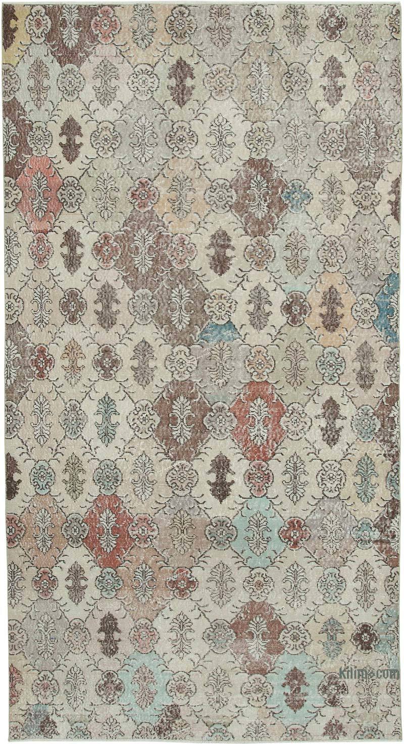 Retro Vintage Turkish Hand-Knotted Rug - 5' 3" x 10' 1" (63 in. x 121 in.) - K0038011