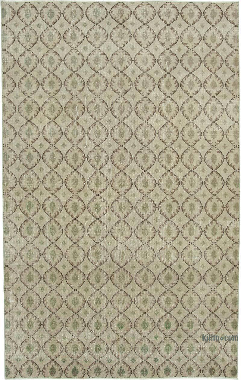 Retro Vintage Turkish Hand-Knotted Rug - 5' 7" x 8' 11" (67 in. x 107 in.) - K0038013