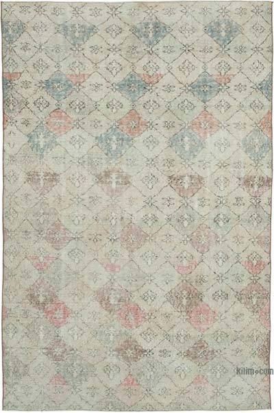 Retro Vintage Turkish Hand-Knotted Rug - 5' 11" x 9' 2" (71 in. x 110 in.)