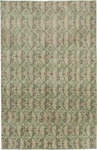 Retro Vintage Turkish Hand-Knotted Rug - 5' 4" x 8' 6" (64" x 102")