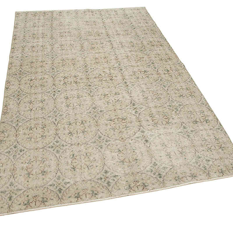 Retro Vintage Turkish Hand-Knotted Rug - 5' 2" x 8' 5" (62" x 101") - K0038021