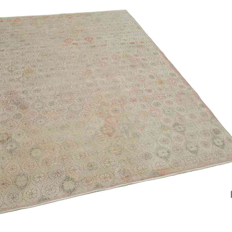 Retro Vintage Turkish Hand-Knotted Rug - 5' 6" x 8' 6" (66 in. x 102 in.) - K0038032