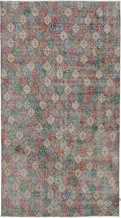 Retro Vintage Turkish Hand-Knotted Rug - 4' 9" x 8' 9" (57 in. x 105 in.)