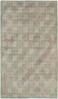 Retro Vintage Turkish Hand-Knotted Rug - 5'  x 8' 6" (60" x 102")
