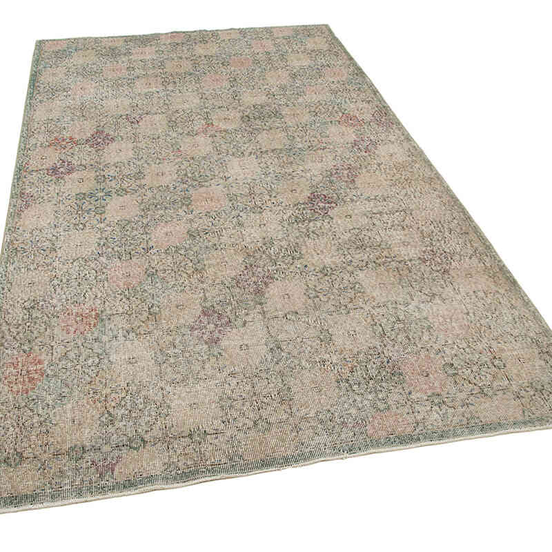 Retro Vintage Turkish Hand-Knotted Rug - 5'  x 8' 6" (60" x 102") - K0038049