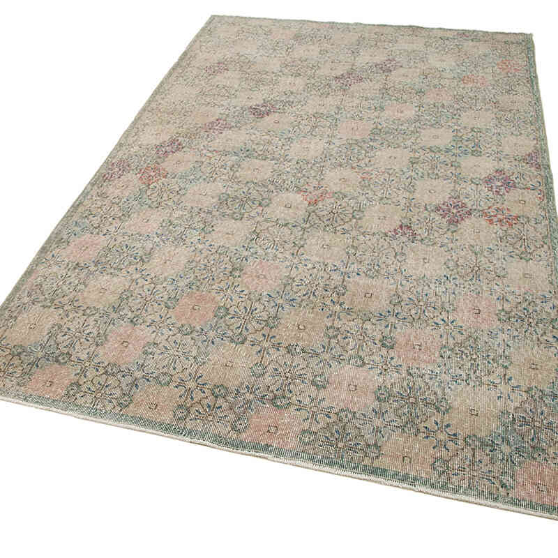 Retro Vintage Turkish Hand-Knotted Rug - 5'  x 8' 6" (60" x 102") - K0038049