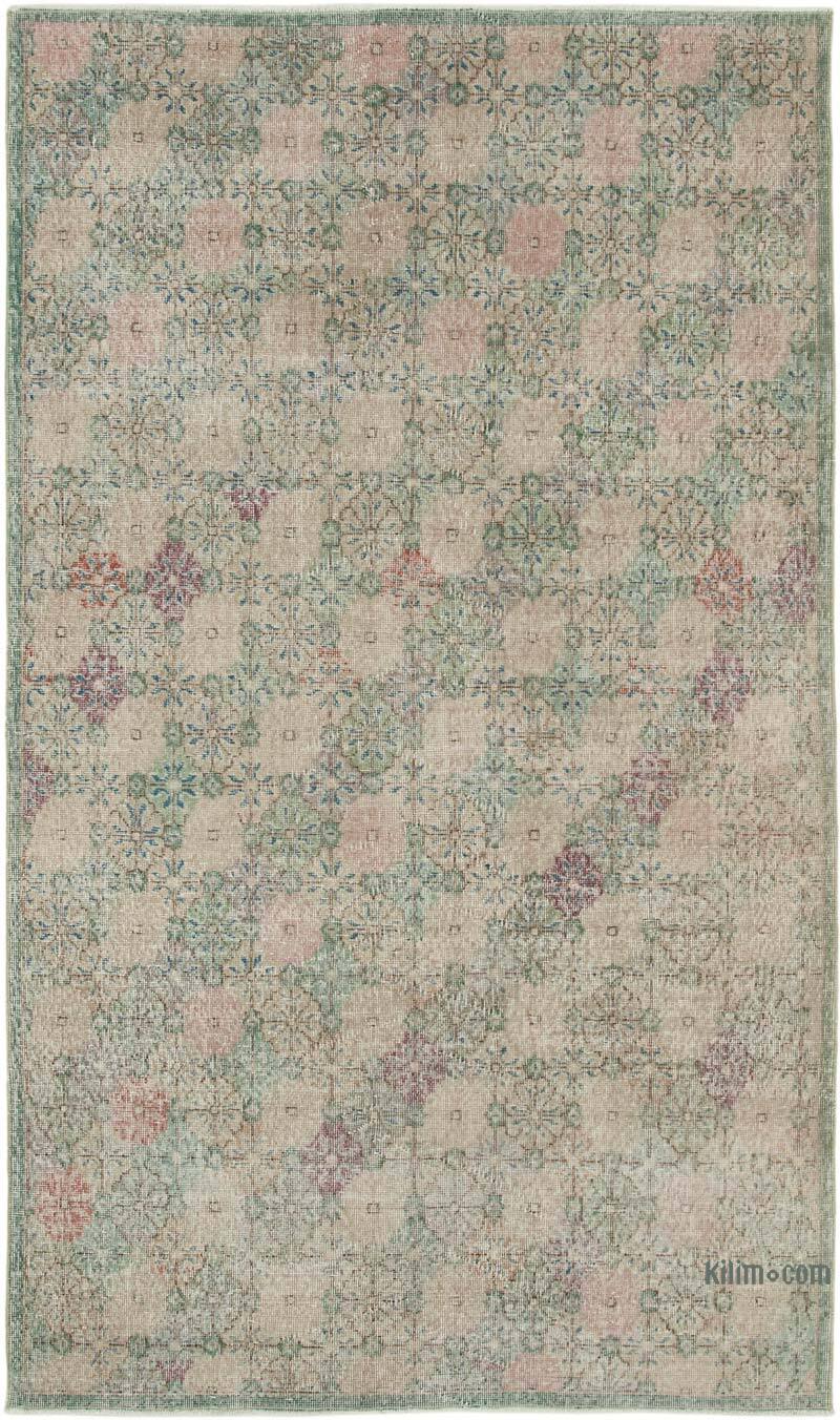 Retro Vintage Turkish Hand-Knotted Rug - 5'  x 8' 6" (60" x 102") - K0038049