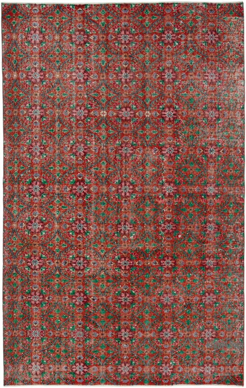 Retro Vintage Turkish Hand-Knotted Rug - 5' 7" x 8' 11" (67 in. x 107 in.) - K0038054