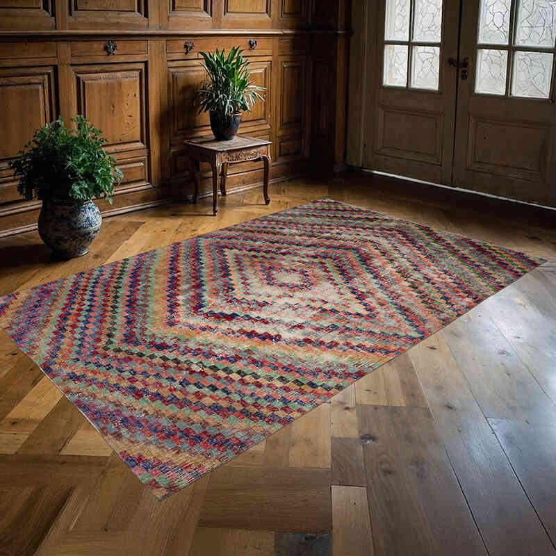 El Dokuma Vintage Halı - 168 cm x 265 cm - K0038061