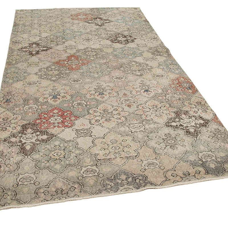 Retro Vintage Turkish Hand-Knotted Rug - 5' 5" x 9' 6" (65" x 114") - K0038066