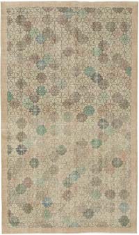 Retro Vintage Turkish Hand-Knotted Rug - 5'  x 8' 7" (60" x 103")
