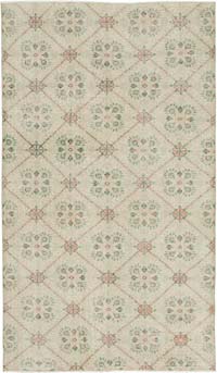 Retro Vintage Turkish Hand-Knotted Rug - 4' 10" x 8' 4" (58" x 100")