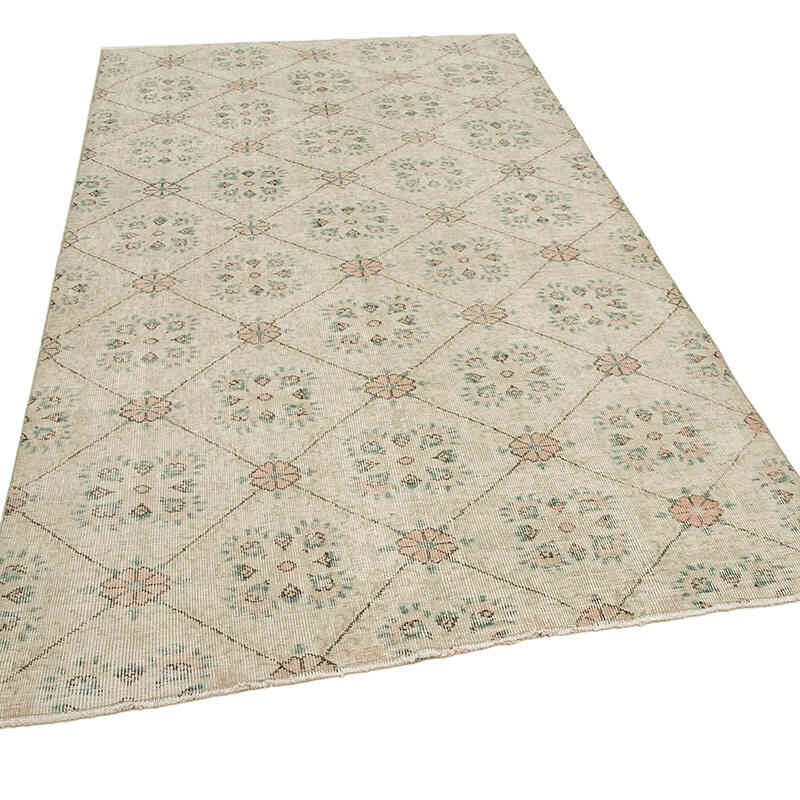 Retro Vintage Turkish Hand-Knotted Rug - 4' 10" x 8' 4" (58" x 100") - K0038070