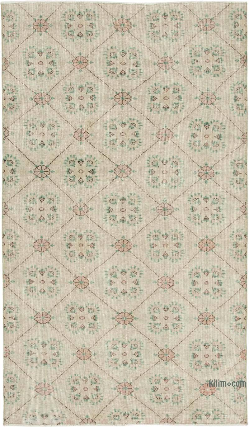 Retro Vintage Turkish Hand-Knotted Rug - 4' 10" x 8' 4" (58" x 100") - K0038070