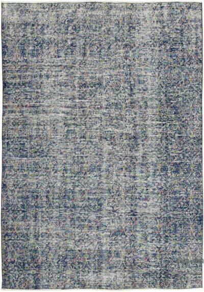 Mavi El Dokuma Vintage Halı - 151 cm x 213 cm