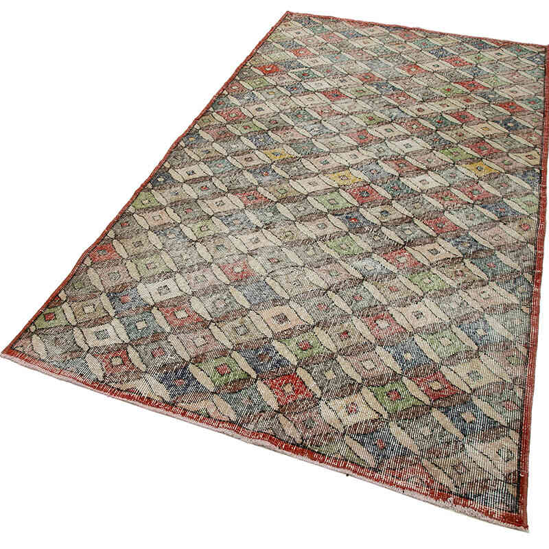 Retro Vintage Turkish Hand-Knotted Rug - 4' 4" x 7' 10" (52 in. x 94 in.) - K0038086