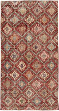 Retro Vintage Turkish Hand-Knotted Rug - 5' 1" x 9' 4" (61" x 112")