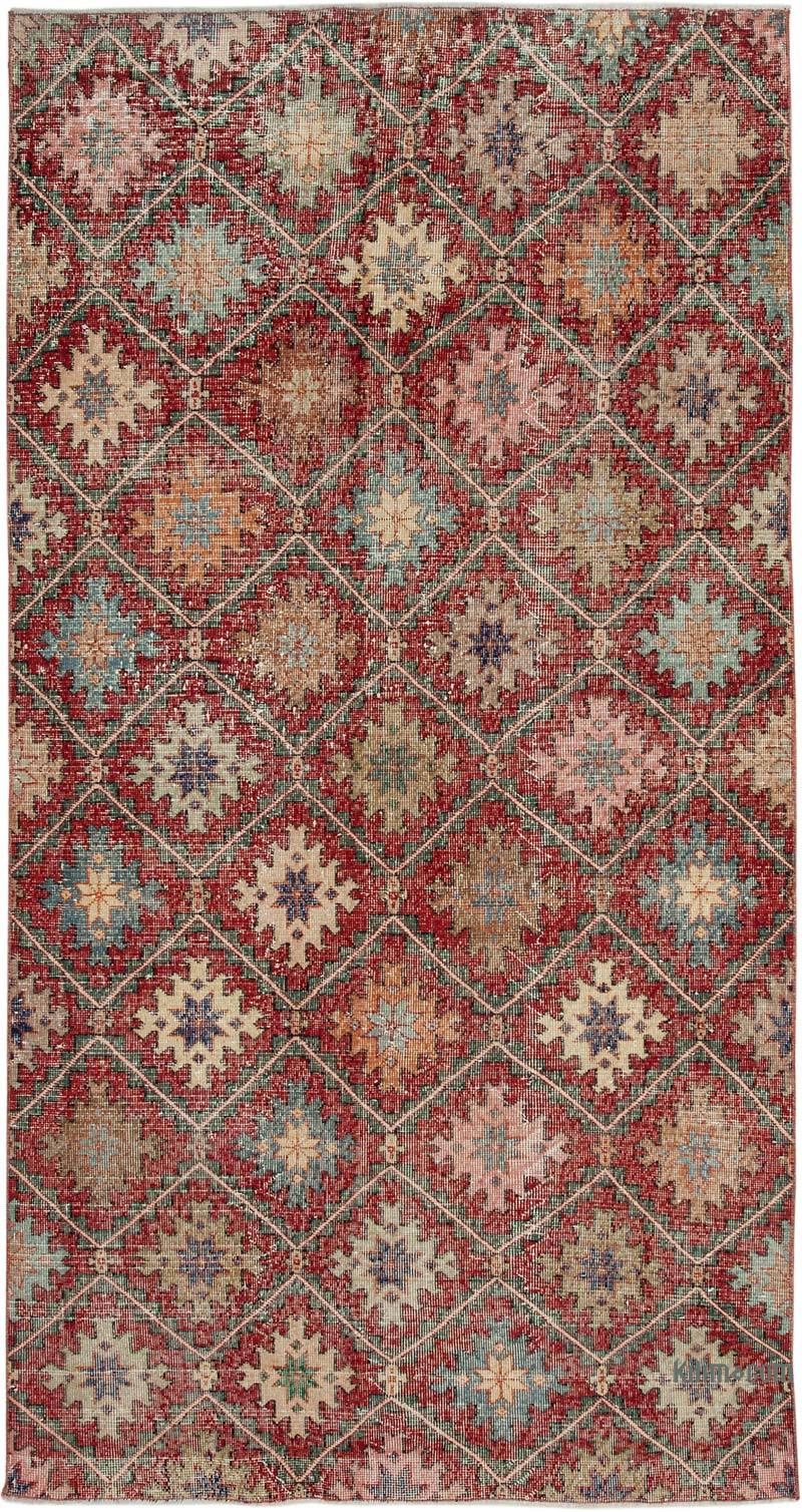 Retro Vintage Turkish Hand-Knotted Rug - 5' 1" x 9' 4" (61 in. x 112 in.) - K0038093