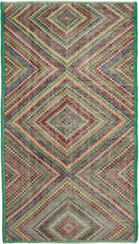 Vintage Turkish Hand-Knotted Rug - 5' 6" x 9' 8" (66" x 116")