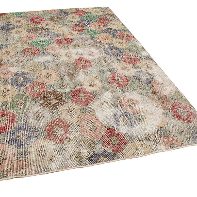 Retro Vintage Turkish Hand-Knotted Rug - 5' 8" x 9' 4" (68" x 112") - K0038096