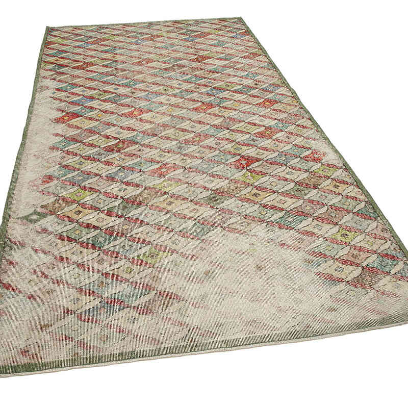 Retro Vintage Turkish Hand-Knotted Rug - 5' 1" x 9' 5" (61 in. x 113 in.) - K0038108