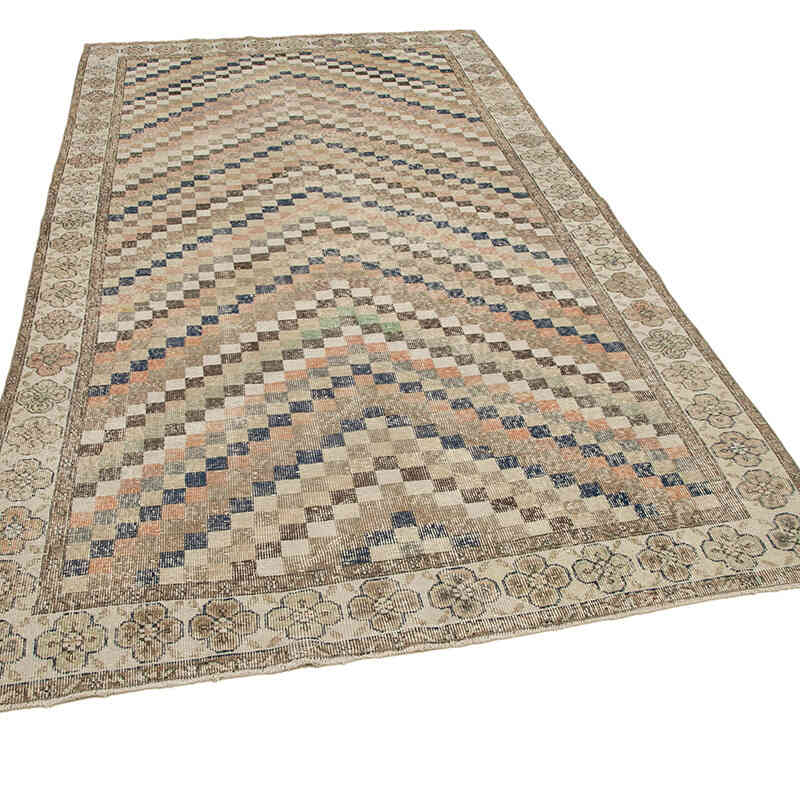 Vintage Turkish Hand-Knotted Rug - 5' 5" x 9' 7" (65" x 115") - K0038126