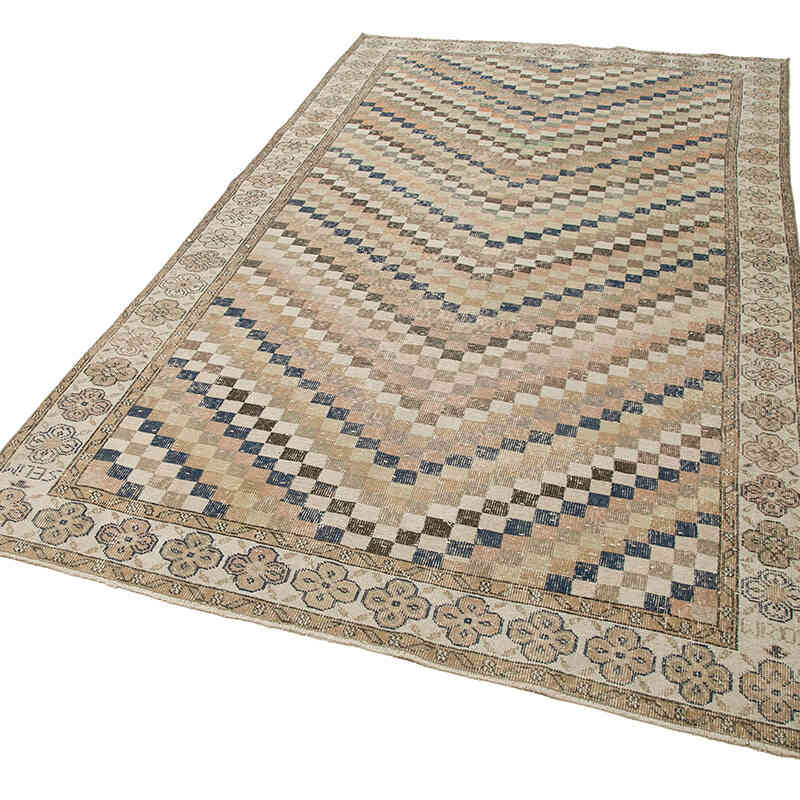 Vintage Turkish Hand-Knotted Rug - 5' 5" x 9' 7" (65" x 115") - K0038126