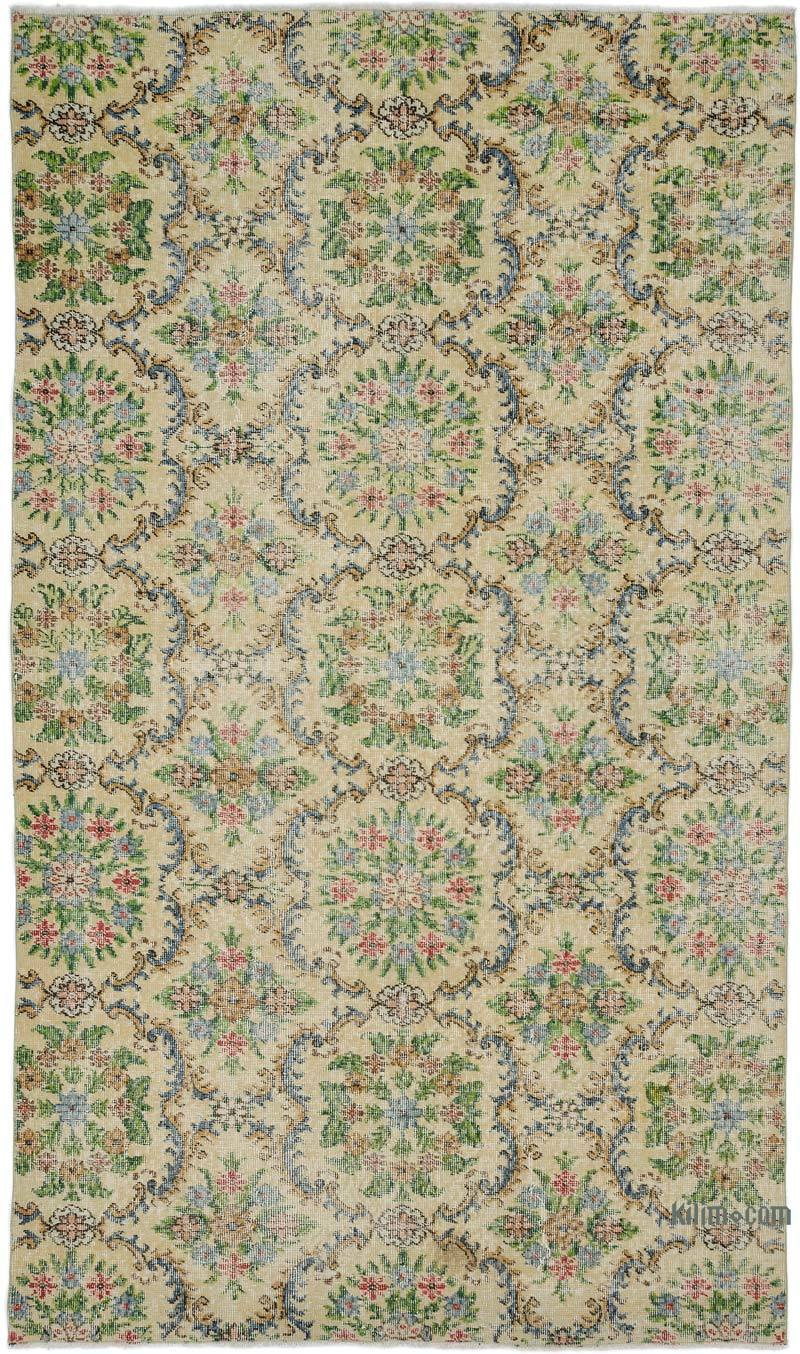 Retro Vintage Turkish Hand-Knotted Rug - 5' 3" x 8' 11" (63" x 107") - K0038127