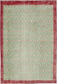 Retro Vintage Turkish Hand-Knotted Rug - 6' 5" x 9' 5" (77" x 113")
