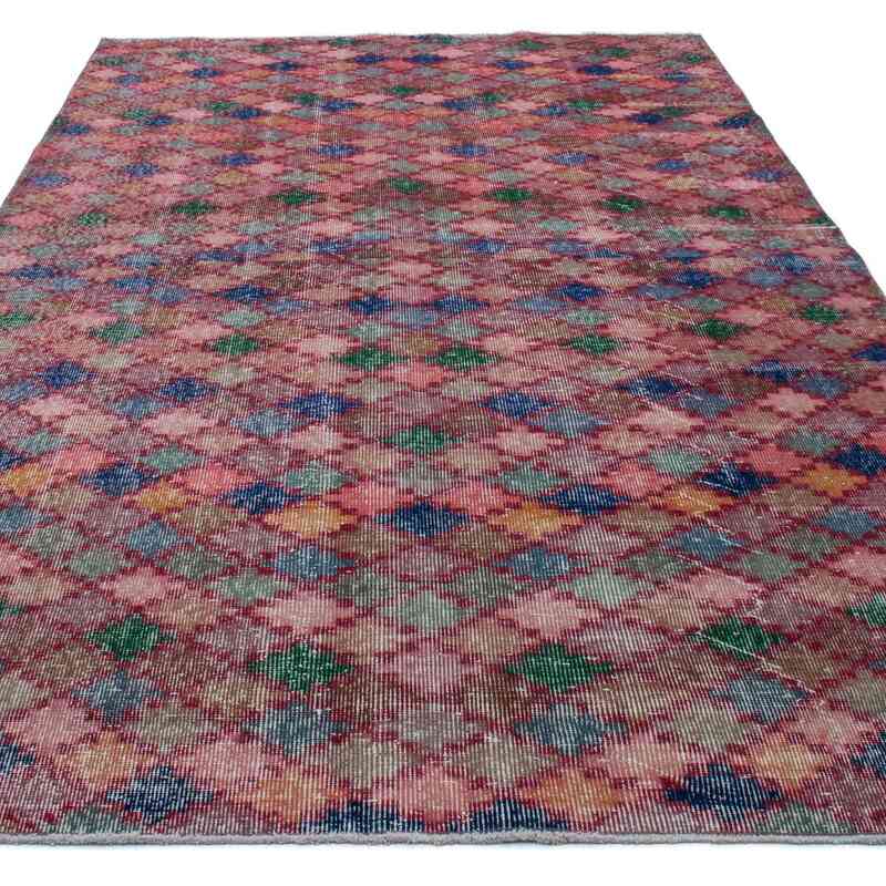 Multicolor Vintage Turkish Hand-Knotted Rug - 5' 2" x 9' 5" (62 in. x 113 in.) - K0038142