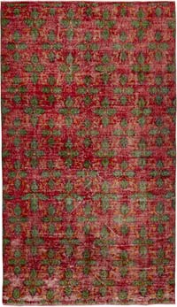 Retro Vintage Turkish Hand-Knotted Rug - 5' 6" x 9' 9" (66" x 117")
