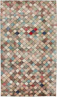 Vintage Turkish Hand-Knotted Rug - 5' 1" x 8' 10" (61" x 106")