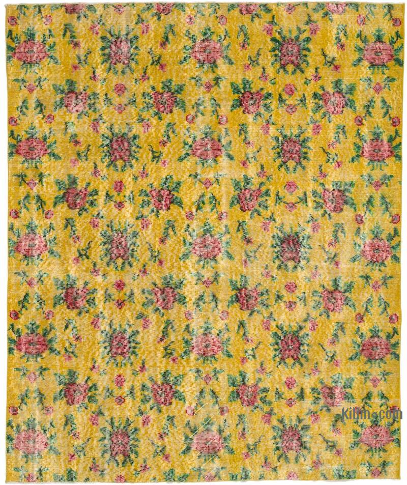 Retro Vintage Turkish Hand-Knotted Rug - 5' 6" x 6' 8" (66 in. x 80 in.) - K0038151