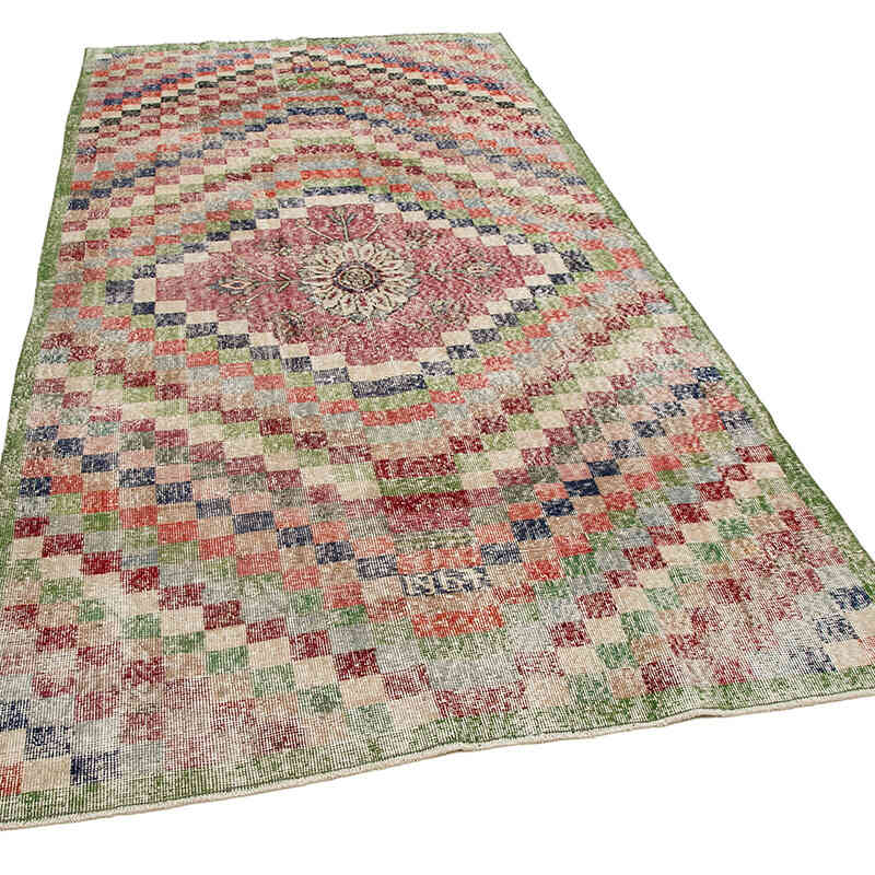 Vintage Turkish Hand-Knotted Rug - 4' 8" x 9' 1" (56" x 109") - K0038153