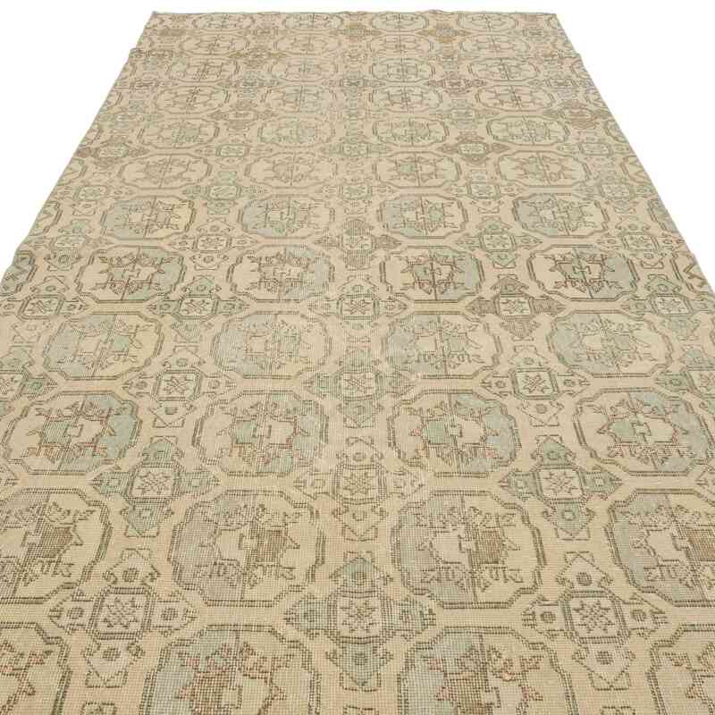 Retro Vintage Turkish Hand-Knotted Rug - 4' 9" x 10' 4" (57" x 124") - K0038160