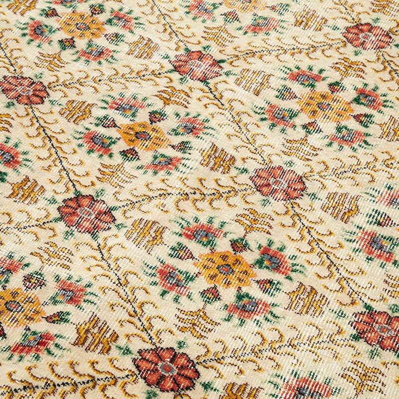 Retro Vintage Turkish Hand-Knotted Rug - 5' 7" x 8' 5" (67" x 101") - K0038167